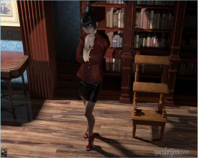 Картинка 3д+графика люди+ people девушка взгляд фон