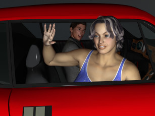 Картинка 3д+графика люди+ people девушка взгляд фон