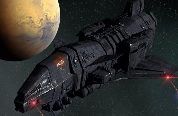 Картинка космос арт планета вселенная полет космический корабль