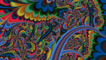 Картинка 3д+графика фракталы+ fractal узор фон цвета