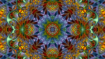 Картинка 3д+графика фракталы+ fractal узор фон цвета