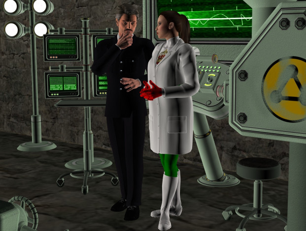 Обои картинки фото 3д графика, люди , people, мужчина, фон, взгляд, девушка