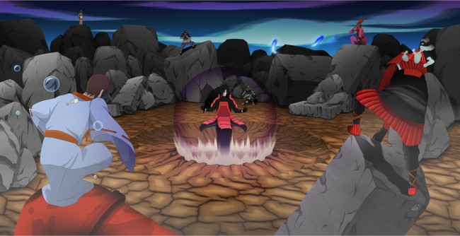 Обои картинки фото аниме, naruto, мадара, джинчурики