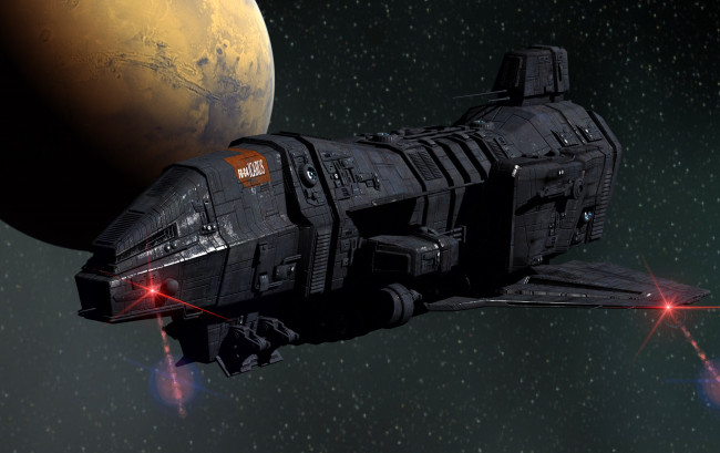 Обои картинки фото космос, арт, вселенная, планета, полет, космический, корабль