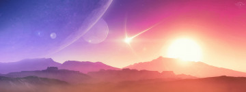 Картинка 3д+графика атмосфера настроение+ atmosphere+ +mood+ вселенная планеты поверхность