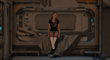 Картинка 3д+графика люди+ people девушка взгляд фон