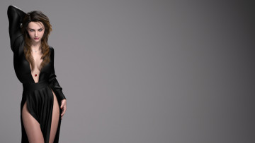 Картинка 3д+графика люди+ people девушка взгляд фон