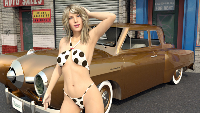 Обои картинки фото 3д графика, люди , people, девушка, фон, взгляд