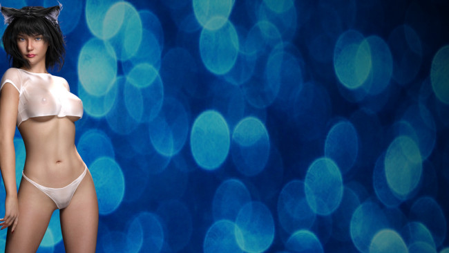 Обои картинки фото 3д графика, люди , people, девушка, взгляд, фон