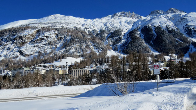 Обои картинки фото города, - пейзажи, горы, дома, снег