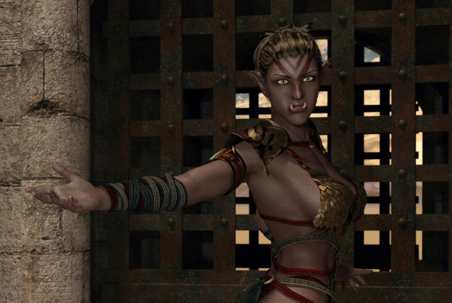 Обои картинки фото 3д графика, эльфы , elves, взгляд, эльфийка, фон