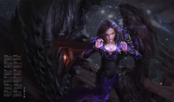 Картинка календари фэнтези девушка магия 2018