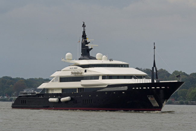 Обои картинки фото alfa nero, корабли, Яхты, суперяхта