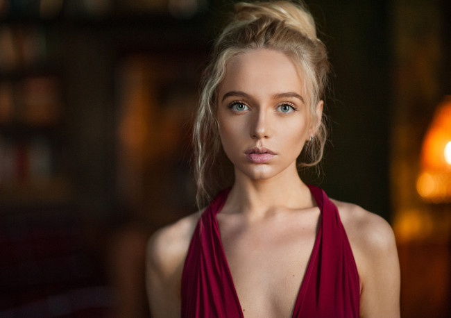 Обои картинки фото девушка, девушки, -unsort , лица,  портреты, модель, женщины, мария, попова, блондинка, максим, максимов, крупным, планом