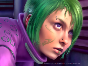 обоя календари, фэнтези, девушка, лицо, пружина, шестеренка, calendar, 2020