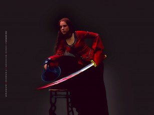 Картинка календари фэнтези девушка шляпа оружие кровь портрет calendar 2020