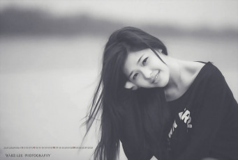 обоя календари, компьютерный дизайн, calendar, азиатка, взгляд, девушка, женщина, 2020, улыбка