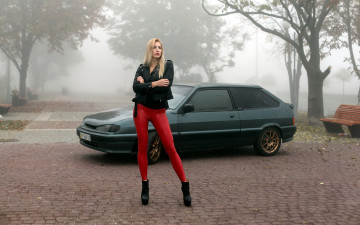 обоя автомобили, -авто с девушками, lada, 2113