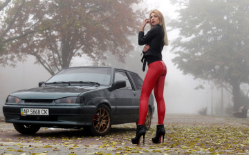 обоя автомобили, -авто с девушками, lada, 2113