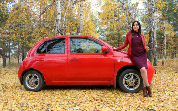 Картинка автомобили -авто+с+девушками nissan march