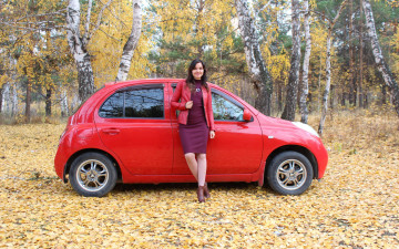 Картинка автомобили -авто+с+девушками nissan march