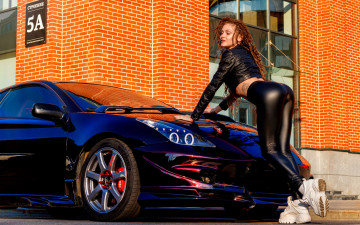 обоя автомобили, -авто с девушками, toyota, celica, umbrella