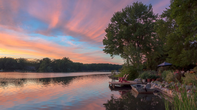 Обои картинки фото природа, реки, озера, облака, вечер, река