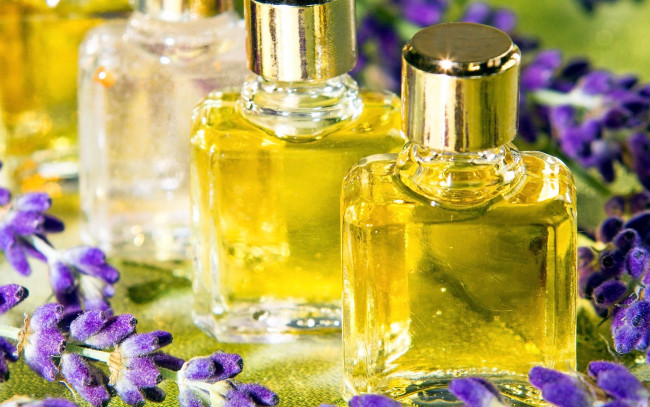 Обои картинки фото разное, косметические средства,  духи, лаванда, флаконы, духи