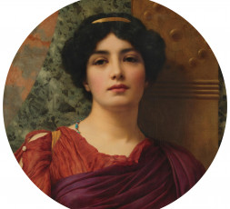 Картинка созерцание рисованное john+william+godward женщина портрет
