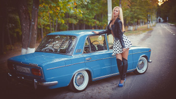 Картинка автомобили -авто+с+девушками жигули