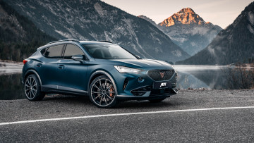 обоя автомобили, cupra, formentor, abt, 2021, природа, горы, озеро, тюнинг, кроссовер