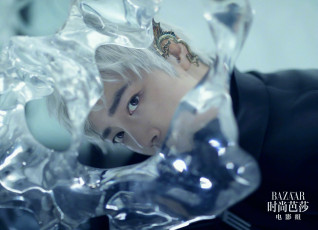 Картинка мужчины xiao+zhan блондин лицо лед