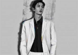 Картинка рисованное люди сяо джань костюм