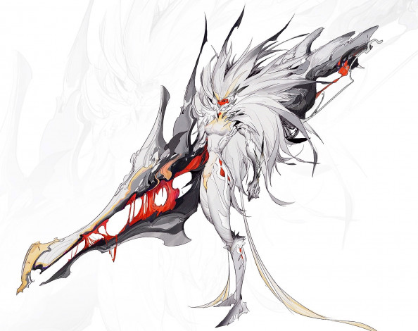 Обои картинки фото аниме, оружие,  техника,  технологии, девушка