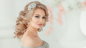 Картинка девушки -+лица +портреты блондинка локоны макияж украшения