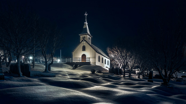 Обои картинки фото lagafellskirkja church, mosfellsbaer, iceland, города, - католические соборы,  костелы,  аббатства, lagafellskirkja, church