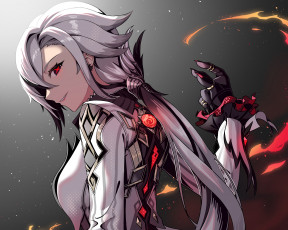 Картинка аниме genshin+impact девушка взгляд