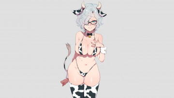 Картинка аниме животные +существа девушка