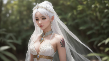 Картинка нейросеть фэнтези девушки girl fantasy nature art blond digital