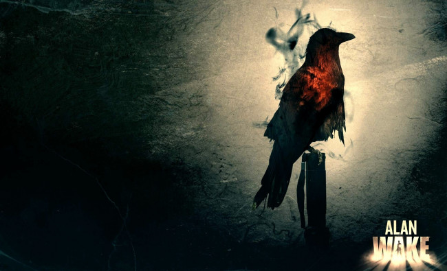 Обои картинки фото видео игры, alan wake, ворон, дым