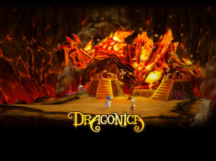 обоя dragonica, видео игры, город, человечки, пещера