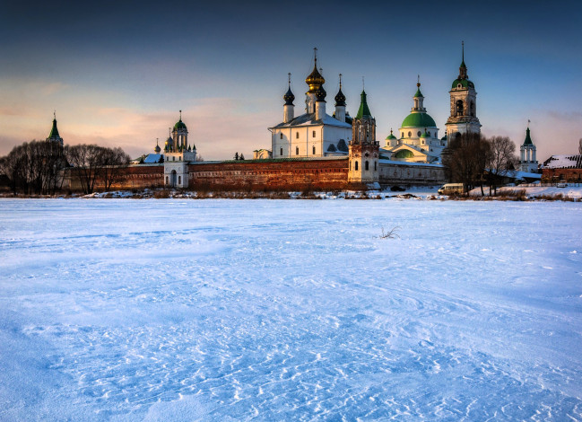 Обои картинки фото города, - православные церкви,  монастыри, снег, зима, лед, монастырь, храм