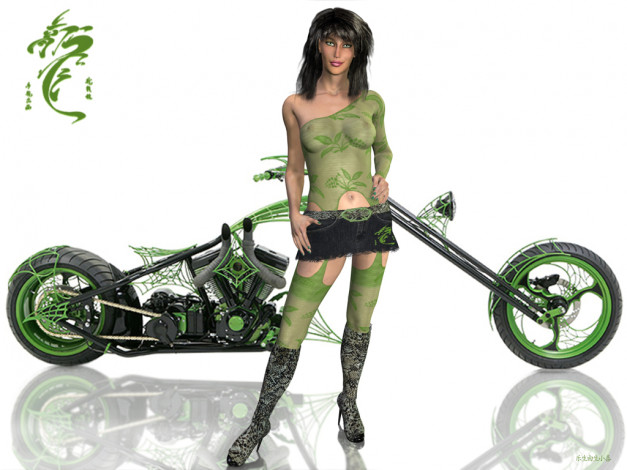 Обои картинки фото мотоциклы, 3d