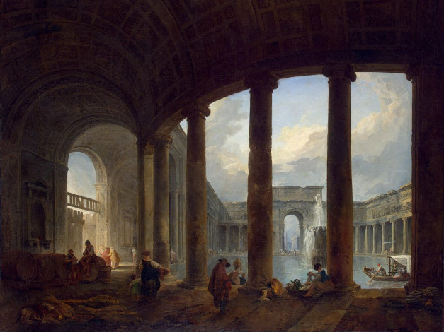 Обои картинки фото hubert, robert, рисованные