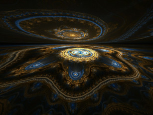 Картинка 3д графика fractal фракталы фон узор