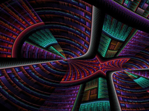 Картинка 3д графика fractal фракталы фон узор