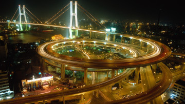 Картинка шанхай города китай развязка