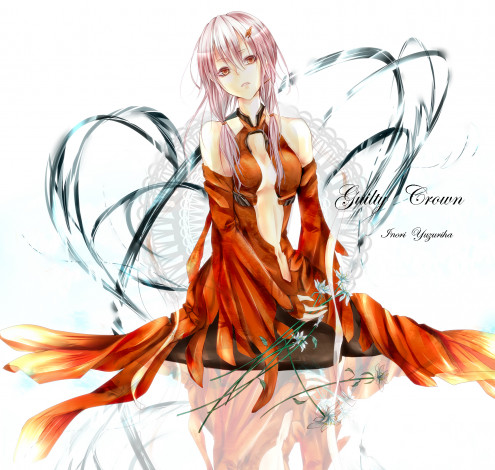 Обои картинки фото yuzuriha, inori, аниме, guilty, crown