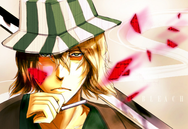 Обои картинки фото urahara, kisuke, аниме, bleach