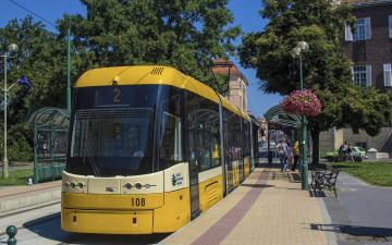 Картинка техника трамваи трамвай город рельсы